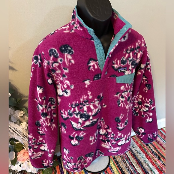 Patagonia Synchilla Fleece Pullover Jacket Mushroom Forest Purple Large - Picture 3 of 7